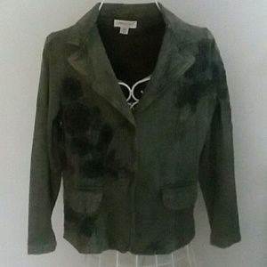 Coldwater Creek Jean type jacket with embroidery